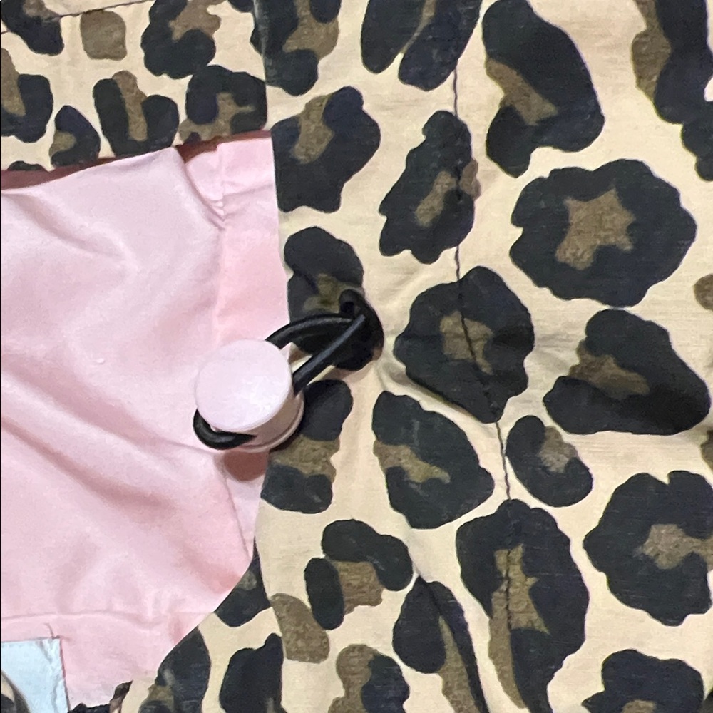 Leopard Print Rain Jacket with Hood - Picture 4 of 8